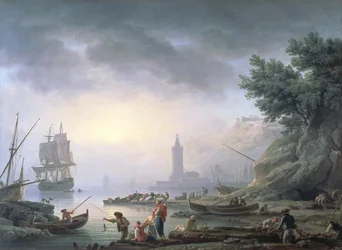 Hafen bei Morgengrauen, 1751